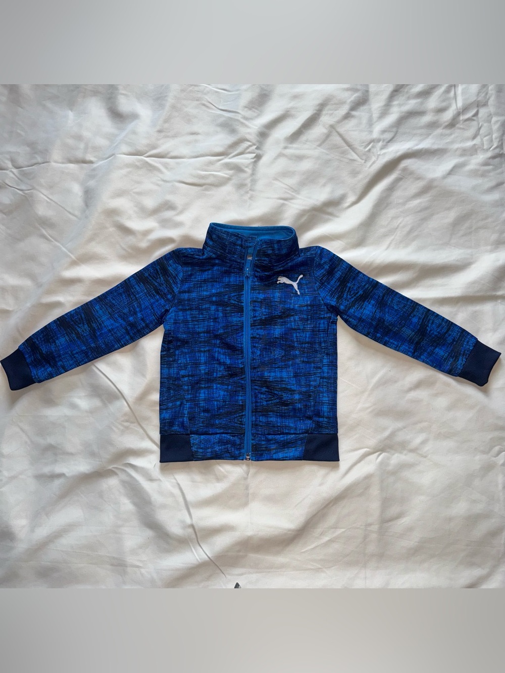 2T Toddlers’ Puma Bright Blue Zip-Up Athletic Jacket